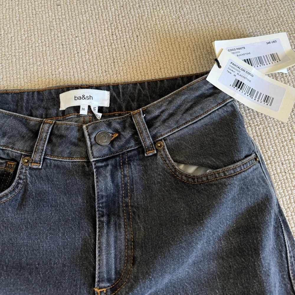 ba&sh black bootcut jeans with tags